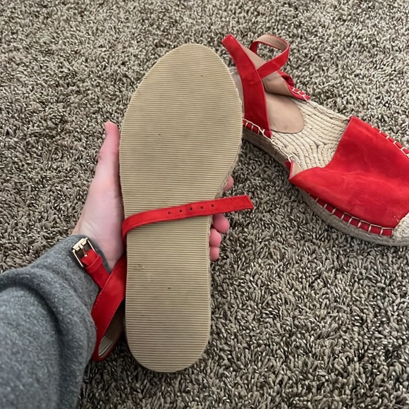 Red Suede Espadrilles - Picture 2 of 2